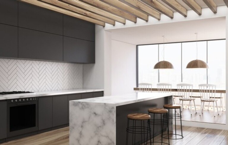 How To Match Kitchen Cabinets, Countertops, And Flooring?