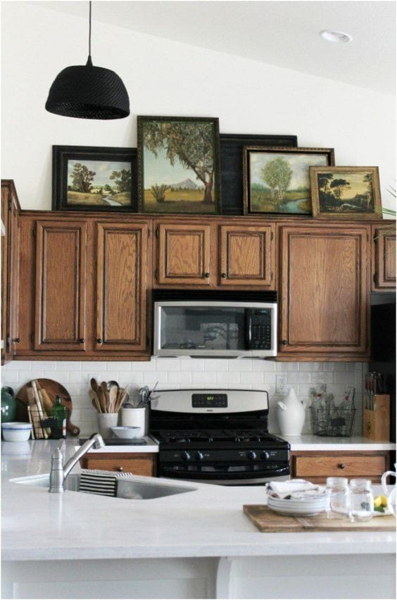New Ways to Decorate Above Your Kitchen Cabinets New Ways to Decorate Above Your Kitchen Cabinets