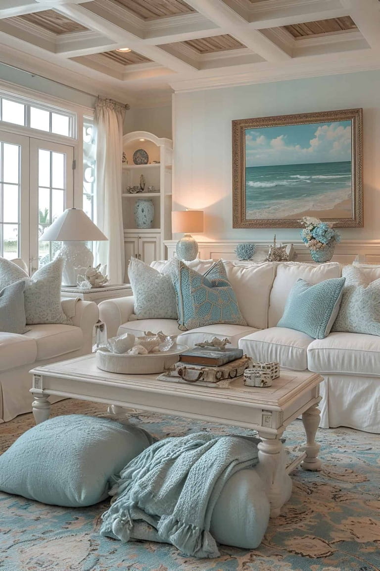 Sunkissed Sanctuary: A Serene Coastal-Inspired Living Room Design Sunkissed Sanctuary: A Serene Coastal-Inspired Living Room Design